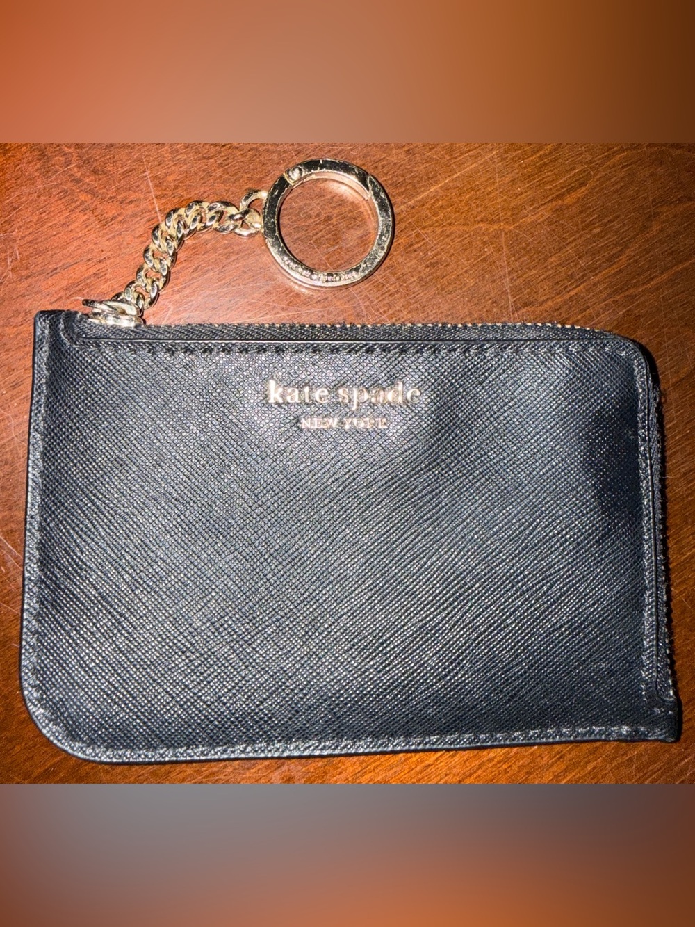 Kate Spade Cameron medium zip card holder - EUC - black